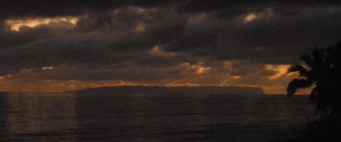 sunset over Niihau